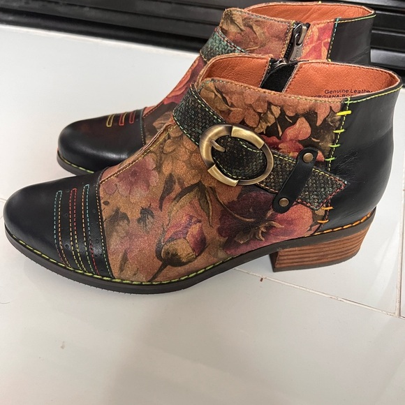 L’ ARTISTE GEORGIANA-ROSE Boots Spring Step -Leather- Size 39 (8.5) - Picture 2 of 8